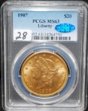 SCARCE 1907 $20 LIBERTY GOLD PCGS MS63 