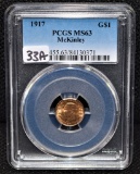 SCARCE MCKINLEY $1 GOLD COMMEMORATIVE - PCGS MS63