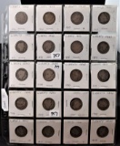 SHEET OF 20 U.S. SILVER COINS