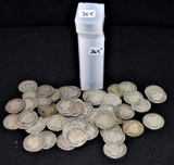 50 MIXED DATE BARBER DIMES FROM SAFE DEPOSIT