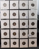 SHEET OF 20 MIXED DATE BARBER DIMES