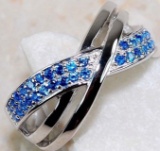 1CT SAPPHIRE STERLING RING
