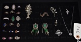 26 PIECES OF VINTAGE STERLING SILVER JEWELRY