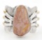 TWO-TONE MORGANITE STERLING SILVER RING