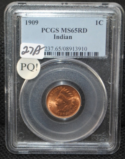 RARE 1909 INDIAN CENT - PCGS MS65RD