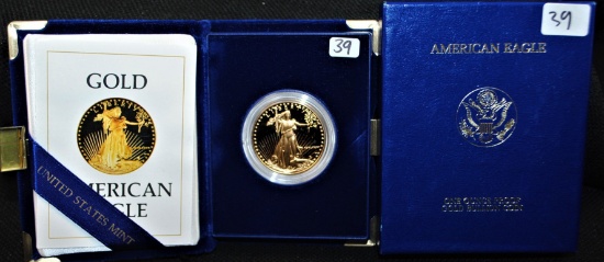 1986 "PROOF" $50 ONE OUNCE AMERICAN GOLD EAGLE