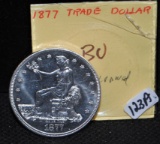SCARCE 1877 TRADE DOLLAR FROM SAFE DEPOSIT