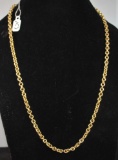 CABLE LINK-STYLE 10K YELLOW GOLD NECKLACE