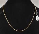 LADIES 18K TWO-TONE ROUND SNAKE-STYLE NECKLACE