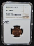 1909 INDIAN CENT - NGC MS64RB