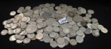 LOT OF 247 MIXED ALL SILVER HALVES, QTR'S & DIMES