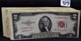 25 $2 RED SEAL U.S. NOTES SERIES 1953
