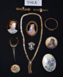 LADIES VICTORIAN AND FRENCH LIMOGES JEWELRY