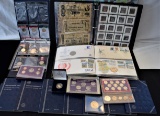 COLLECTION OF MISC COINS - 1ST DAY COVERS ETC