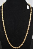 LARGE 14K YELLOW GOLD ROPE-STYLE NECLACE