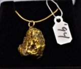 NATURALLY-FORMED GOLD NUGGET PENDANT