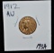 SCARCE 1912 INDIAN HEAD GOLD COIN