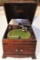 EARLY TABLE TOP VICTROLA WIND-UP PHONOGRAPH