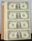 33 SHEETS OF 4 $1 FED. RESERVE NOTES SERIES 1999