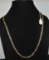 22 INCH 14K YELLOW GOLD FIGARO-LINK NECKLACE
