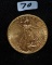 SCARCE 1910-S AU $20 SAINT GAUDENS GOLD COIN