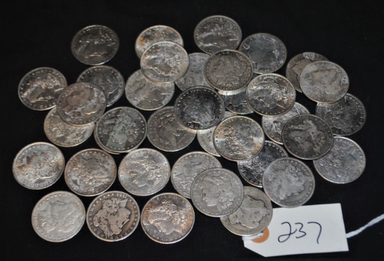 37 PRE 1904 MORGAN DOLLARS FROM SAFE DEPOSIT