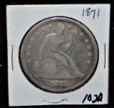 SCARCE 1871 SEATED LIBERTY DOLLAR