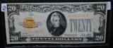SCARCE $20 GOLD CERTIFICATE - SERIES 1928