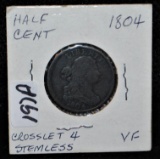 SCARCE 1804 HALF CENT COIN FROM SAFE DEPOSIT