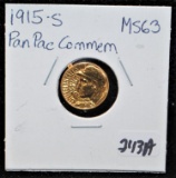 RARE 1915-S PAN PAC COMMEMORATIVE $1 GOLD COIN