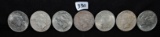 7 MIXED DATE PEACE DOLLARS FROM SAFE DEPOSIT