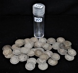 50 MIXED DATE BARBER DIMES FROM SAFE DEPOSIT