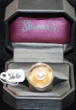 14K & 925 GOLD/STERLING LADIES CUSTOM PEARL RING