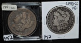 1890-CC & 1891-CC MORGAN DOLLARS