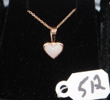 LADIES 14K ROSE GOLD CHAIN AND PENDANT