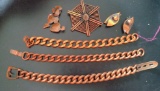 SIX PIECES OF COPPER JEWELRY