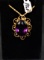 LADIES 21.99CT OVAL CUT AMETHYST 14K PENDANT