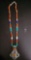 YELLOW & RED CORAL, TURQUOISE, LAPES NECKLACE