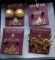 4 pairs Mountain Gold Earrings original stickers k