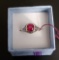 1CT RUBY STERLING SILVER RING