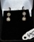 LADIES 1.36CTTW DIAMOND 14K WHITE GOLD EARRINGS