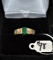 LADIES 1.13CTTW EMERALD AND DIAMOND 14K GOLD RING