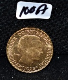 RARE 1930 URUGUAY $5 GOLD PESO (.2501 OZ) COIN