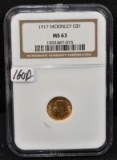 1917 $1 MCKINLEY COMMEMORATIVE GOLD COIN NGC MS63