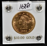 SCARCE 1882 AU+ $10 LIBERTY GOLD COIN