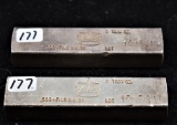 TWO CCM 5 OZ 999+ FINE SILVER BARS