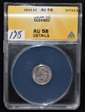 1834 U.S. BUST HALF DIME - ANACS AU58 DETAILS