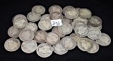 111 MIXED DATE & MINTS BARBER HALF DOLLARS