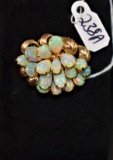 LADIES 13CTTW OPAL 14K GOLD PIN