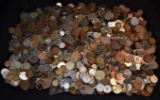 13 POUNDS OF MIXED COUNTRY FOREIGN COINS